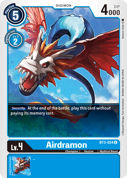 Airdramon [BT3-024] [Release Special Booster Ver.1.5] | Clutch Gaming