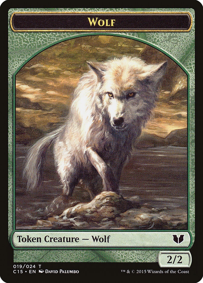 Wolf // Zombie Double-Sided Token [Commander 2015 Tokens] | Clutch Gaming