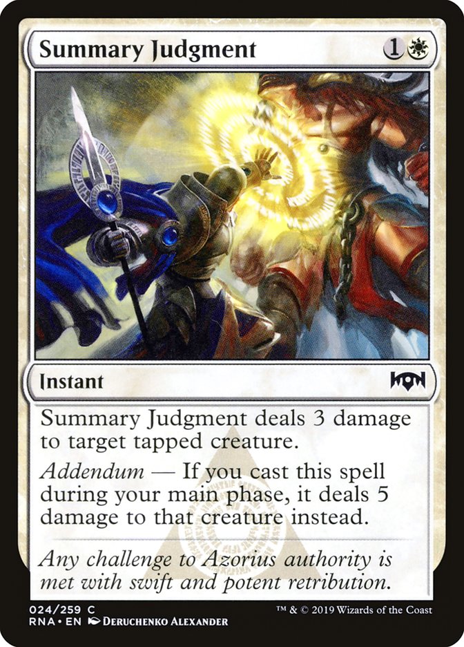 Summary Judgment [Ravnica Allegiance] | Clutch Gaming