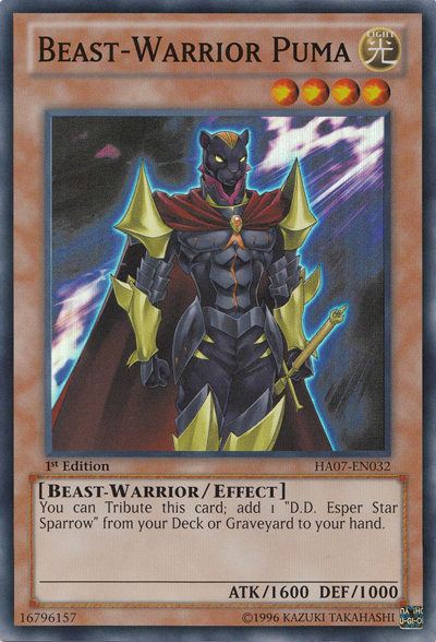 Beast-Warrior Puma [HA07-EN032] Super Rare | Clutch Gaming