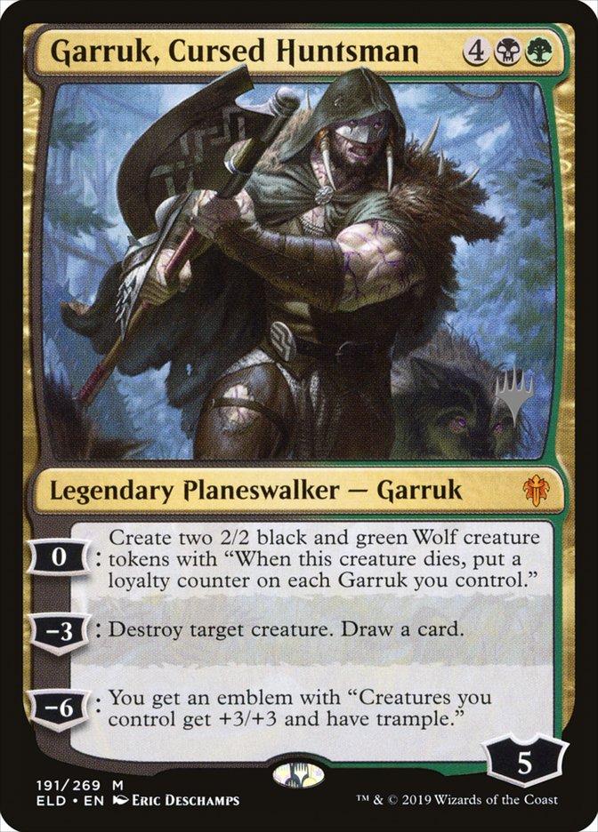 Garruk, Cursed Huntsman (Promo Pack) [Throne of Eldraine Promos] | Clutch Gaming