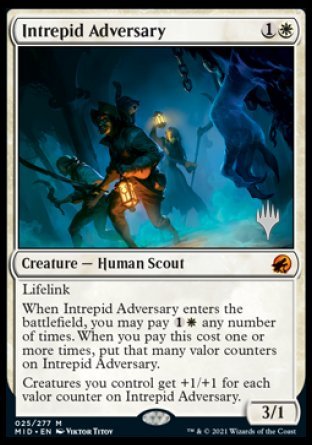 Intrepid Adversary (Promo Pack) [Innistrad: Midnight Hunt Promos] | Clutch Gaming