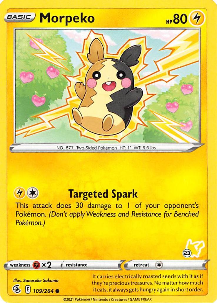 Morpeko (109/264) (Pikachu Stamp #23) [Battle Academy 2022] | Clutch Gaming