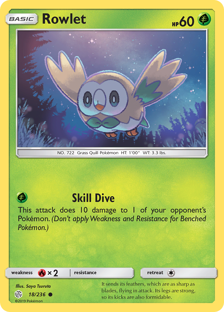 Rowlet (18/236) [Sun & Moon: Cosmic Eclipse] | Clutch Gaming