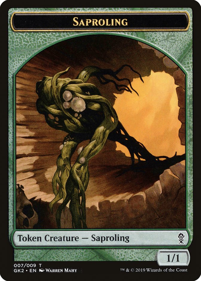 Saproling // Wurm Double-Sided Token [Ravnica Allegiance Guild Kit Tokens] | Clutch Gaming