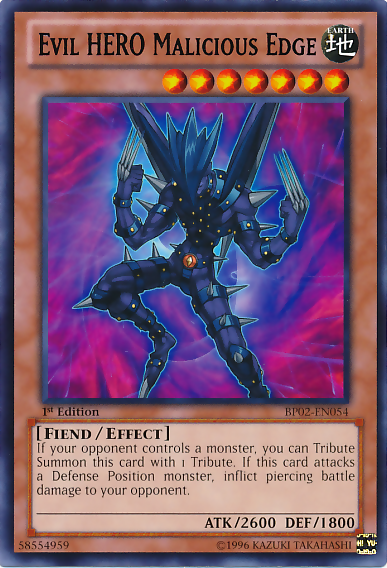 Evil HERO Malicious Edge [BP02-EN054] Rare | Clutch Gaming