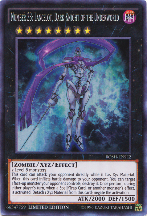 Number 23: Lancelot, Dark Knight of the Underworld [BOSH-ENSE2] Super Rare | Clutch Gaming