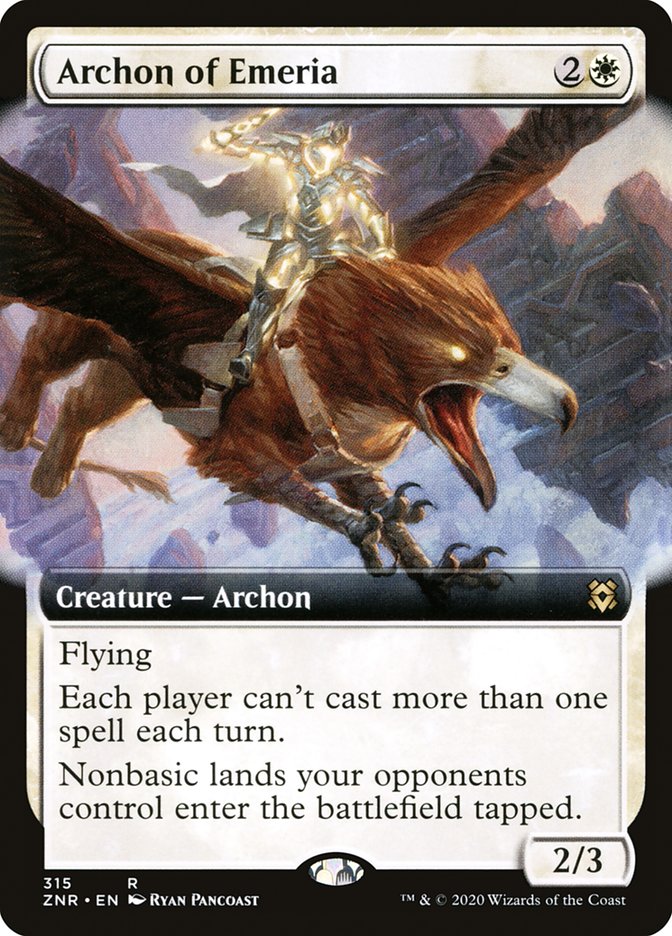 Archon of Emeria (Extended Art) [Zendikar Rising] | Clutch Gaming