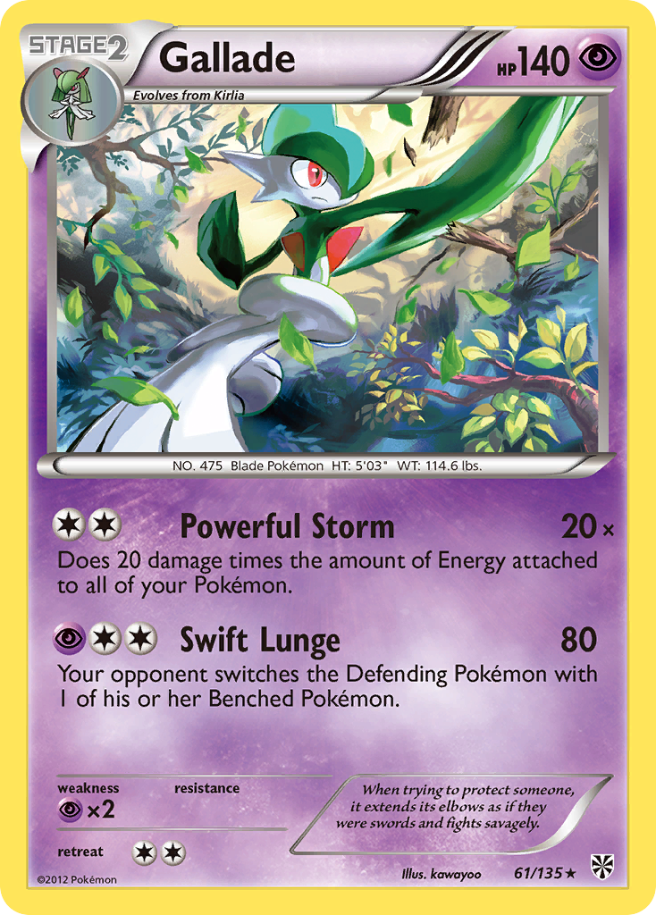 Gallade (61/135) [Black & White: Plasma Storm] | Clutch Gaming