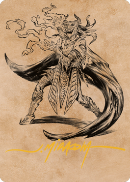 Livaan, Cultist of Tiamat Art Card (Gold-Stamped Signature) [Commander Legends: Battle for Baldur's Gate Art Series] | Clutch Gaming