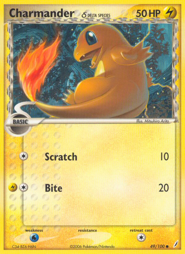 Charmander (49/100) (Delta Species) [EX: Crystal Guardians] | Clutch Gaming