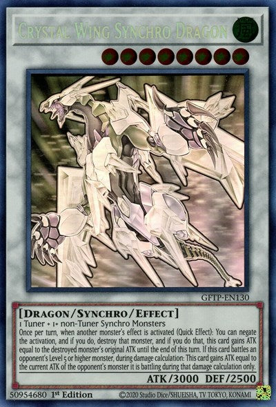 Crystal Wing Synchro Dragon [GFTP-EN130] Ghost Rare | Clutch Gaming