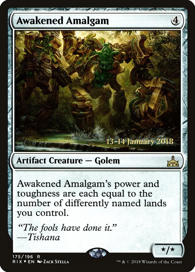 Awakened Amalgam [Rivals of Ixalan Prerelease Promos] | Clutch Gaming