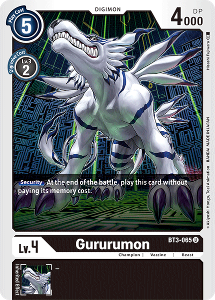 Gururumon [BT3-065] [Release Special Booster Ver.1.5] | Clutch Gaming