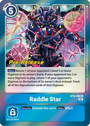 Raddle Star [BT6-098] [Double Diamond Pre-Release Cards] | Clutch Gaming