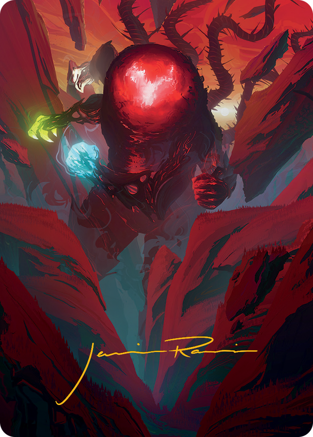 Omnath, Locus of All Art Card (62) (Gold-Stamped Signature) [March of the Machine Art Series] | Clutch Gaming