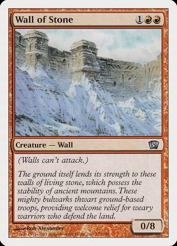 Wall of Stone [Eighth Edition] | Clutch Gaming