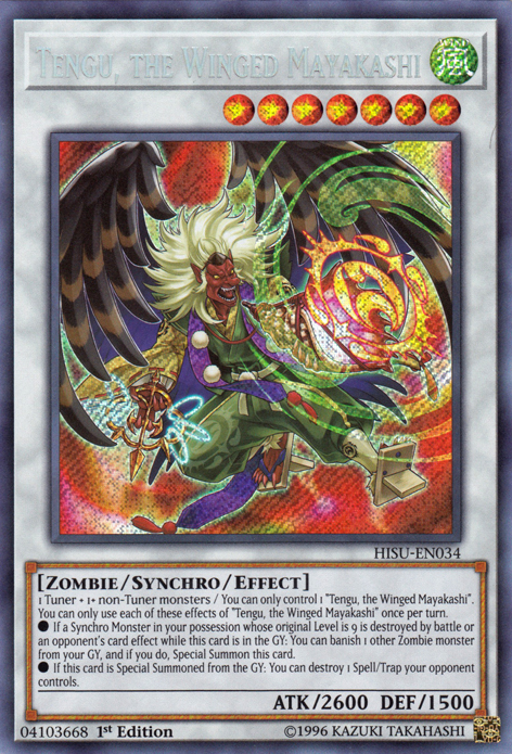 Tengu, the Winged Mayakashi [HISU-EN034] Secret Rare | Clutch Gaming