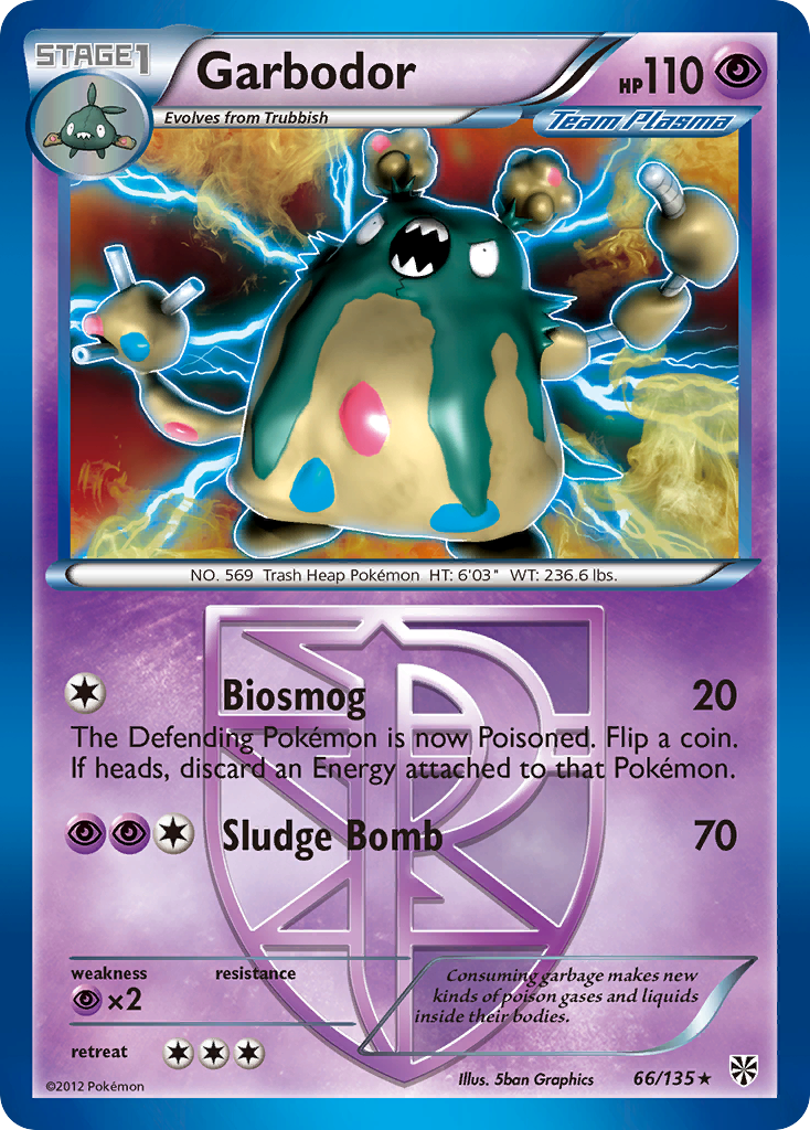 Garbodor (66/135) [Black & White: Plasma Storm] | Clutch Gaming