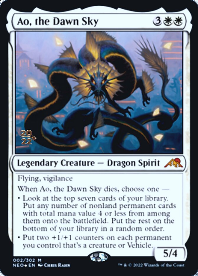 Ao, the Dawn Sky [Kamigawa: Neon Dynasty Prerelease Promos] | Clutch Gaming