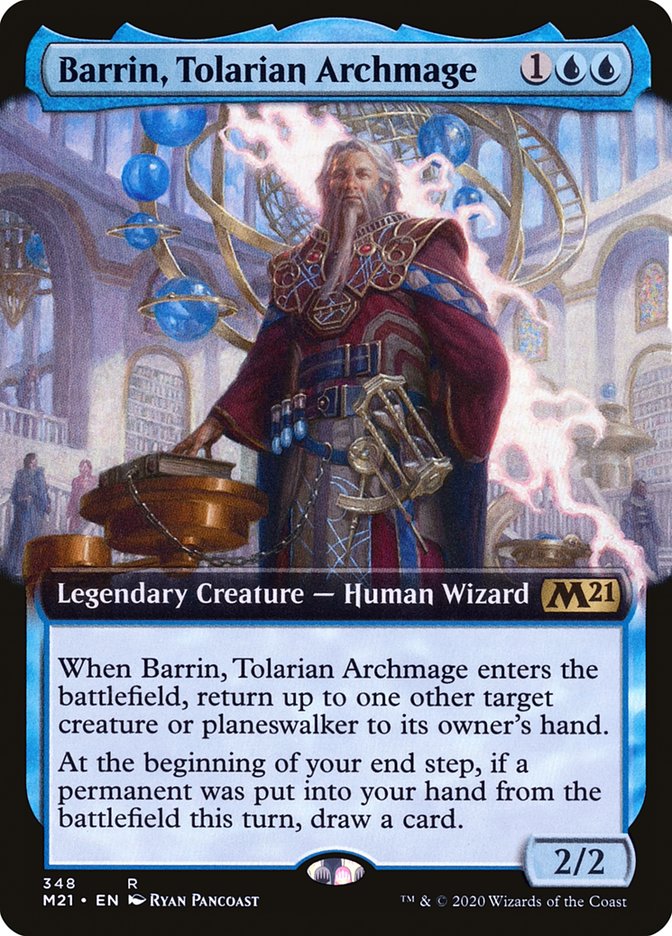 Barrin, Tolarian Archmage (Extended Art) [Core Set 2021] | Clutch Gaming