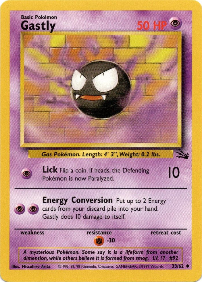 Gastly (33/62) [Fossil Unlimited] | Clutch Gaming