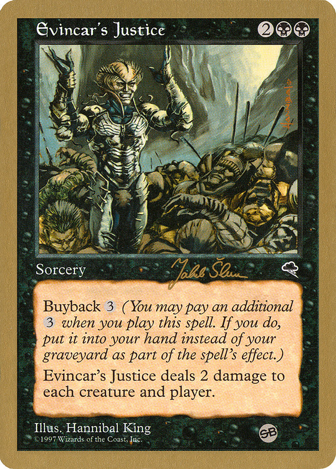 Evincar's Justice (Jakub Slemr) (SB) [World Championship Decks 1999] | Clutch Gaming