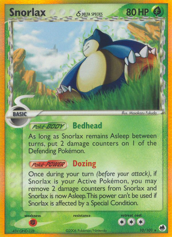 Snorlax (10/101) (Delta Species) [EX: Dragon Frontiers] | Clutch Gaming