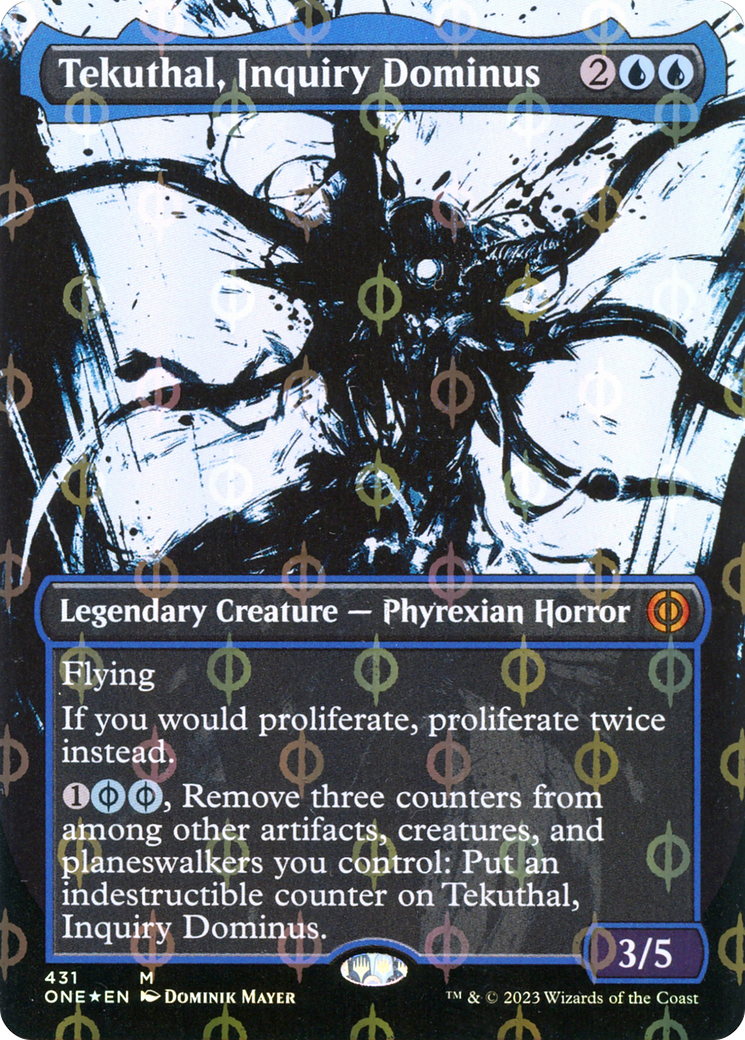 Tekuthal, Inquiry Dominus (Borderless Ichor Step-and-Compleat Foil) [Phyrexia: All Will Be One] | Clutch Gaming