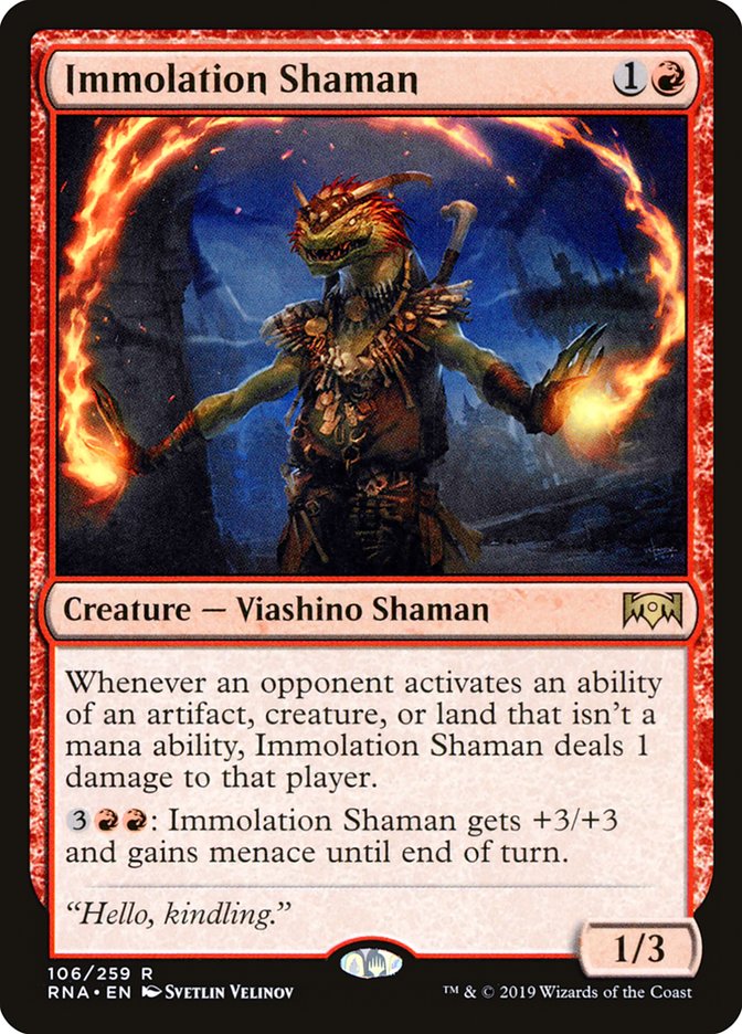 Immolation Shaman [Ravnica Allegiance] | Clutch Gaming