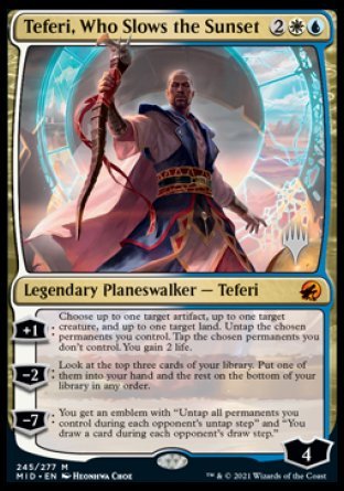 Teferi, Who Slows the Sunset (Promo Pack) [Innistrad: Midnight Hunt Promos] | Clutch Gaming