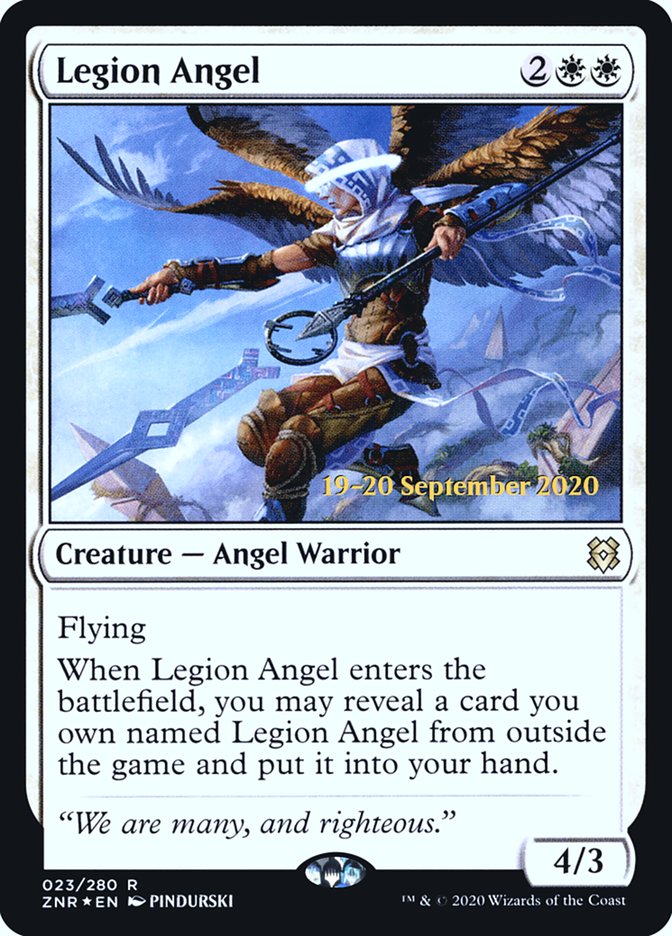 Legion Angel [Zendikar Rising Prerelease Promos] | Clutch Gaming