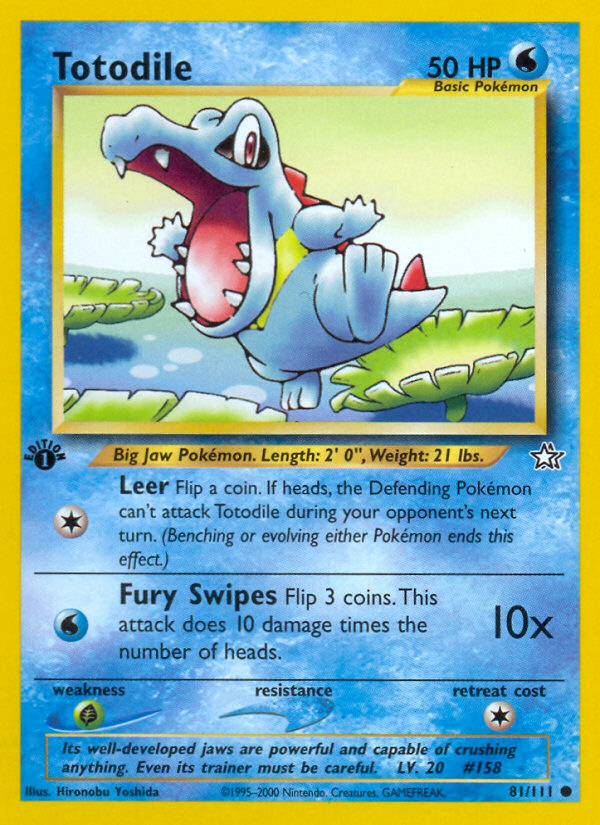 Totodile (81/111) [Neo Genesis 1st Edition] | Clutch Gaming