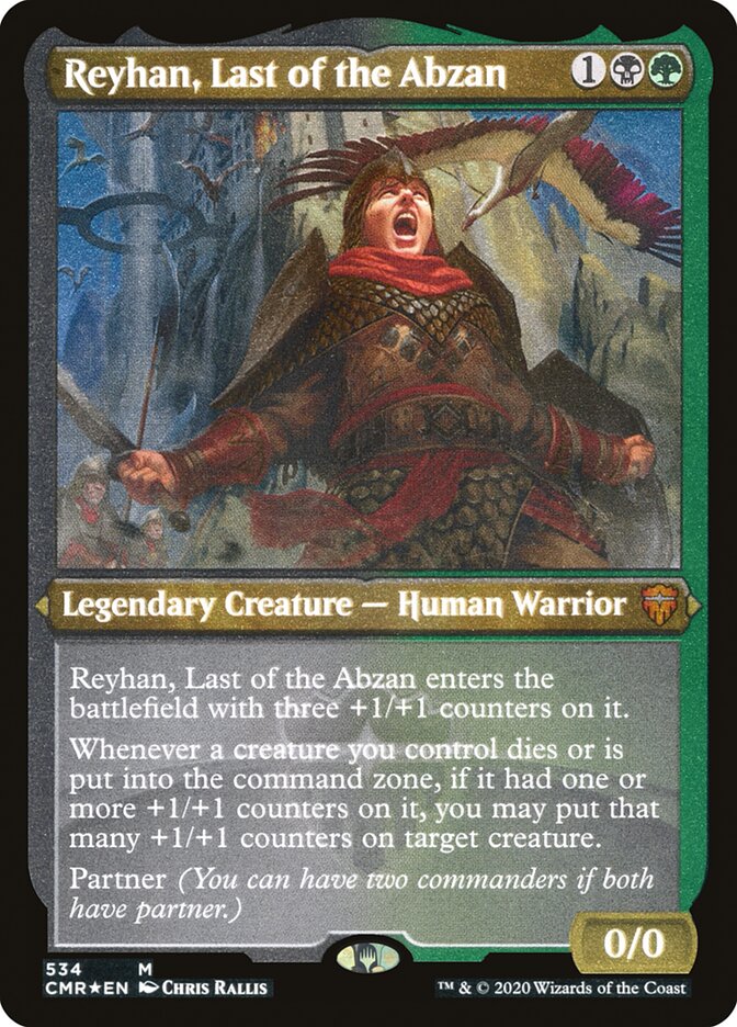 Reyhan, Last of the Abzan (Etched) [Commander Legends] | Clutch Gaming