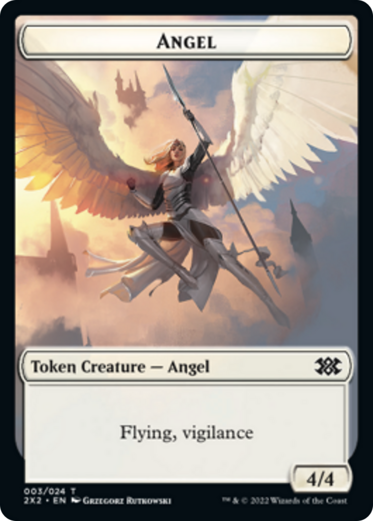 Elemental // Angel Double-Sided Token [Double Masters 2022 Tokens] | Clutch Gaming