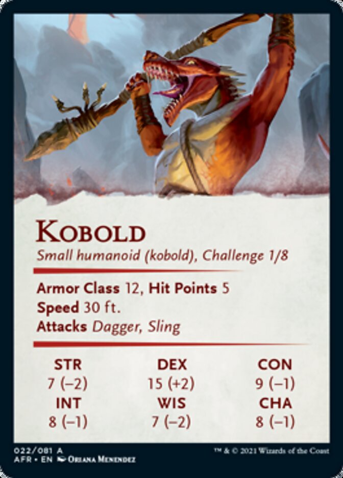 Kobold Art Card (Gold-Stamped Signature) [Dungeons & Dragons: Adventures in the Forgotten Realms Art Series] | Clutch Gaming