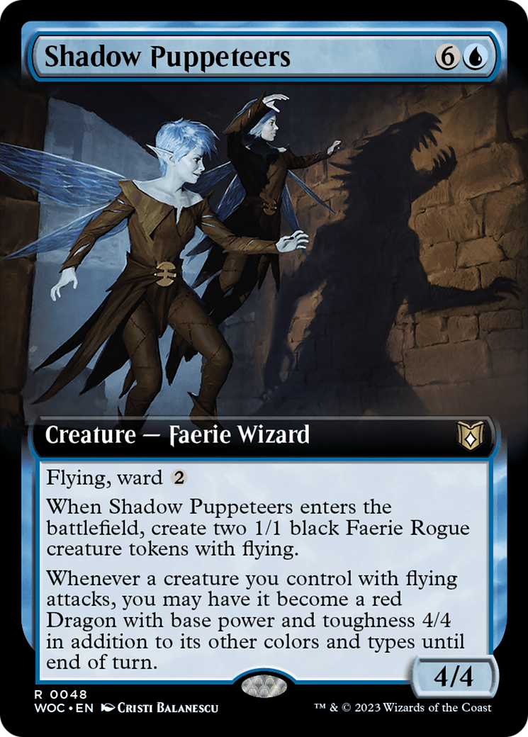 Shadow Puppeteers (Extended Art) [Wilds of Eldraine Commander] | Clutch Gaming