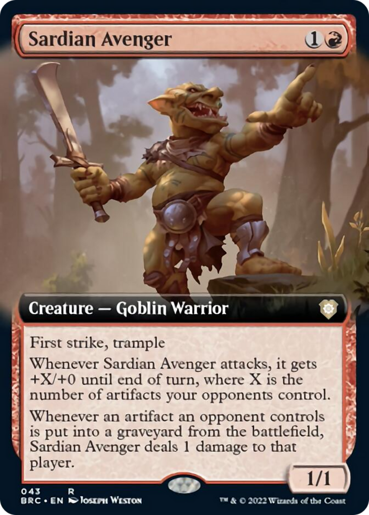 Sardian Avenger (Extended Art) [The Brothers' War Commander] | Clutch Gaming