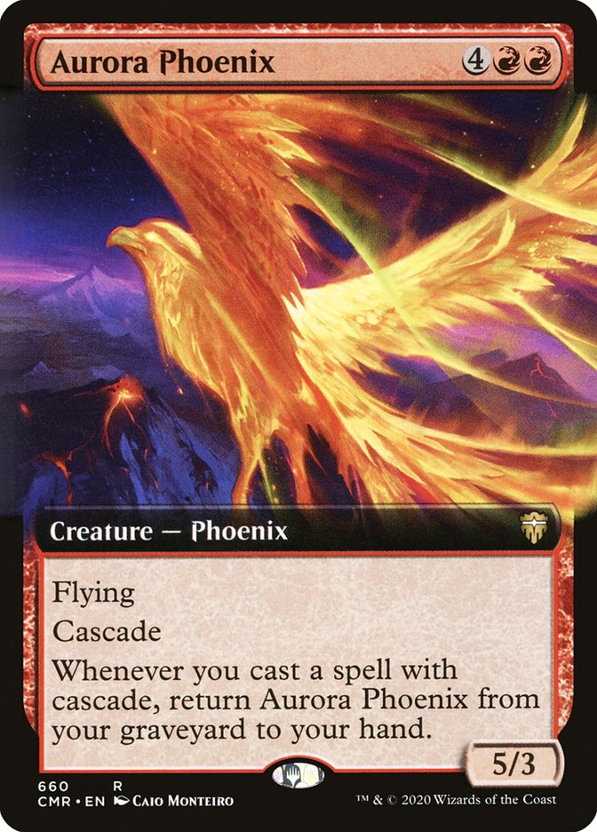 Aurora Phoenix (Extended Art) [Commander Legends] | Clutch Gaming