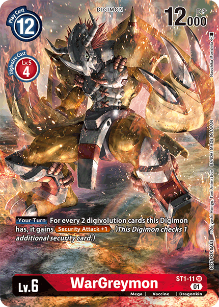 WarGreymon [ST1-11] (Premier Event) [Starter Deck: Gaia Red Promos] | Clutch Gaming