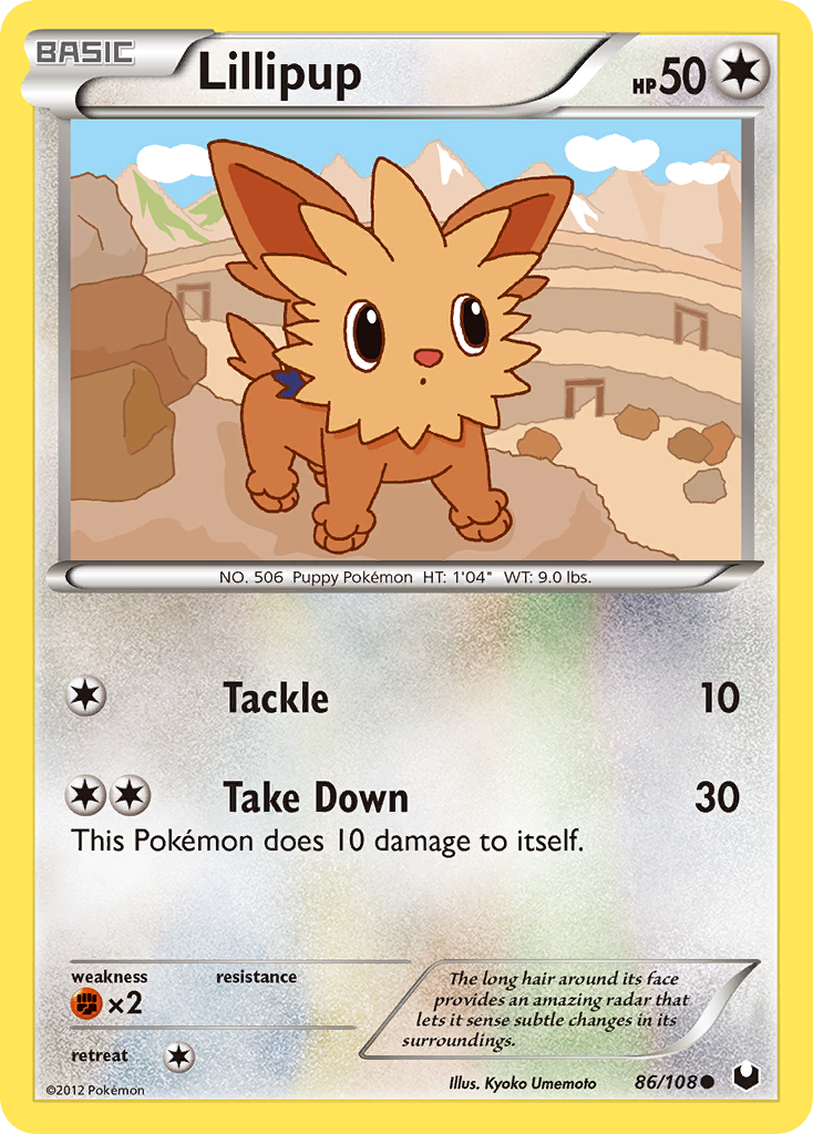 Lillipup (86/108) [Black & White: Dark Explorers] | Clutch Gaming