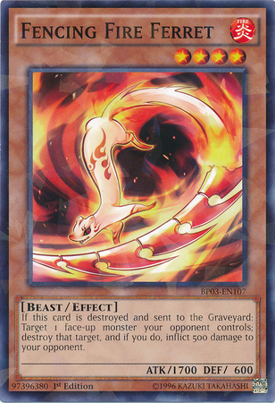 Fencing Fire Ferret [BP03-EN107] Shatterfoil Rare | Clutch Gaming