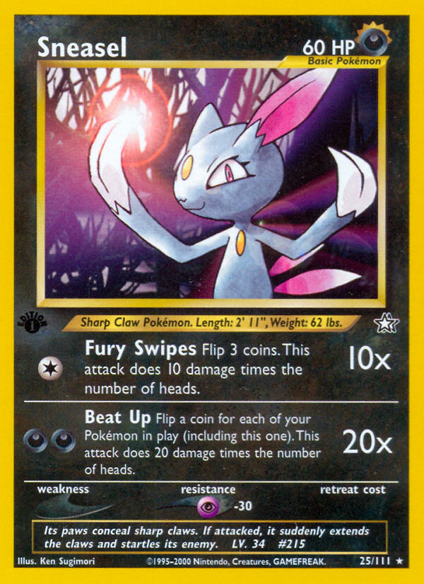 Sneasel (25/111) [Neo Genesis 1st Edition] | Clutch Gaming