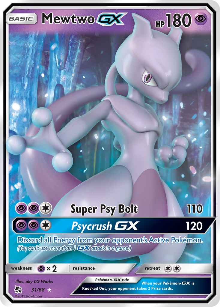 Mewtwo GX (31/68) [Sun & Moon: Hidden Fates] | Clutch Gaming