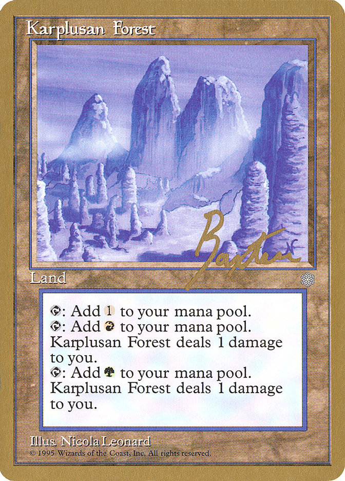 Karplusan Forest (George Baxter) [Pro Tour Collector Set] | Clutch Gaming