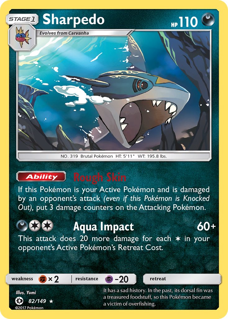 Sharpedo (82/149) (Cosmos Holo) (Blister Exclusive) [Sun & Moon: Base Set] | Clutch Gaming