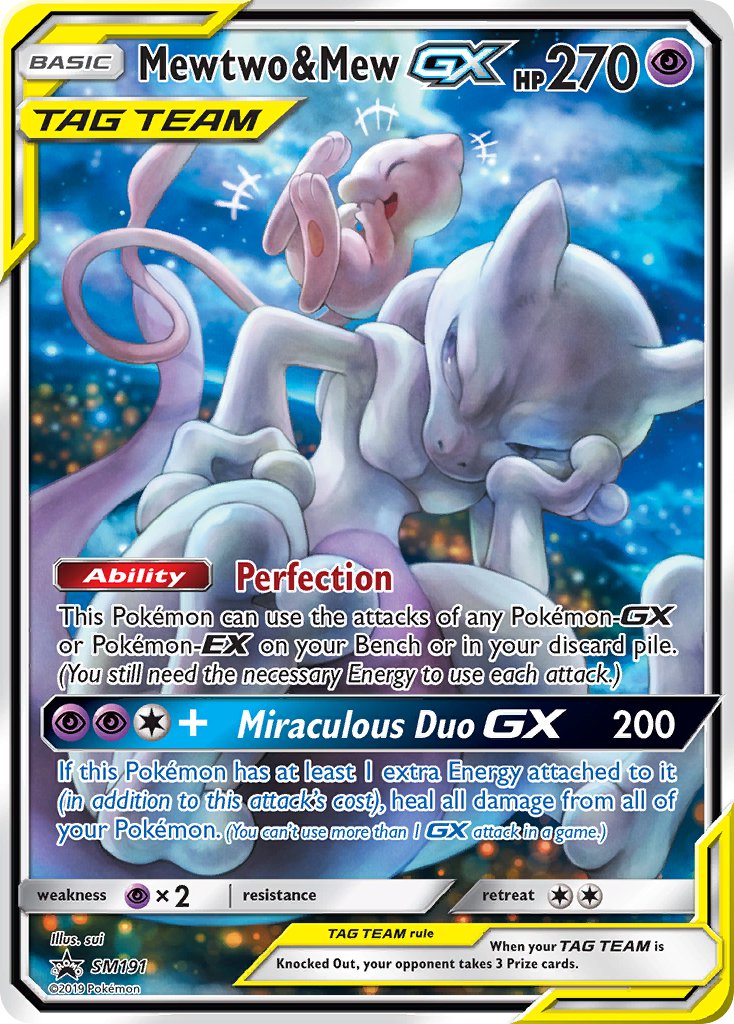 Mewtwo & Mew GX (SM191) [Sun & Moon: Black Star Promos] | Clutch Gaming