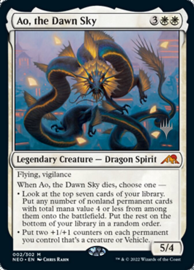 Ao, the Dawn Sky (Promo Pack) [Kamigawa: Neon Dynasty Promos] | Clutch Gaming