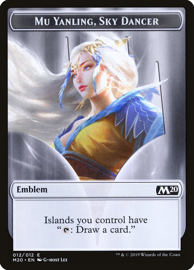 Mu Yanling, Sky Dancer Emblem [Core Set 2020 Tokens] | Clutch Gaming