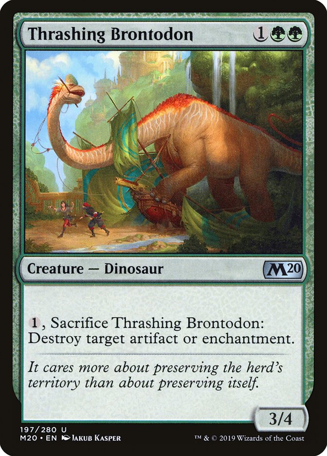 Thrashing Brontodon [Core Set 2020] | Clutch Gaming